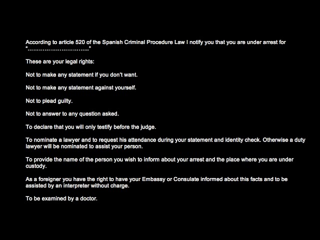 520 LECRIM: DERECHOS DEL DETENIDO Y ARTÍCULO CLAVE