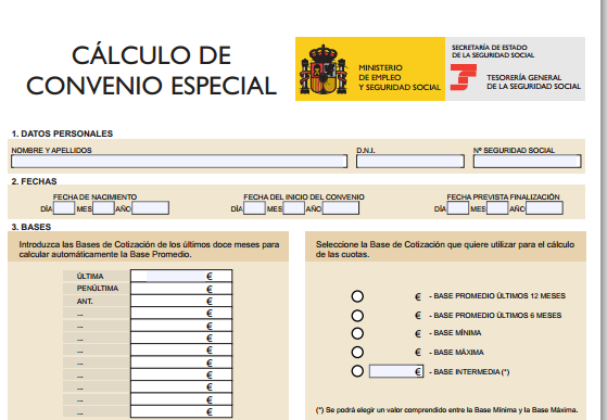 CÓMO CALCULAR EL CONVENIO ESPECIAL EN SEGURIDAD SOCIAL