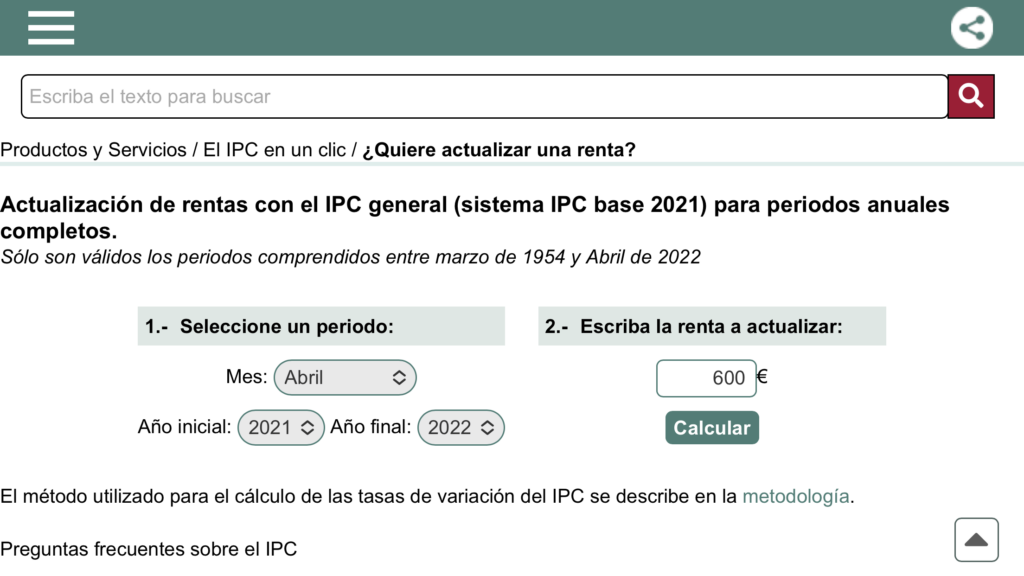 Cómo calcular y actualizar la renta en viviendas