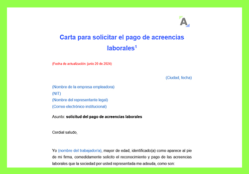Cómo solicitar intereses por mora en salarios Modelo de carta