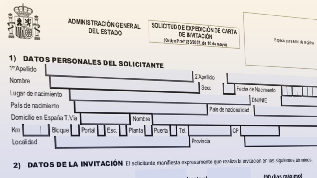Cómo solicitar una carta de invitación en España 2026
