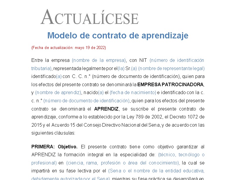 Contratos de APRENDIZAJE y FORMACIÓN: EJEMPLOS CLAROS