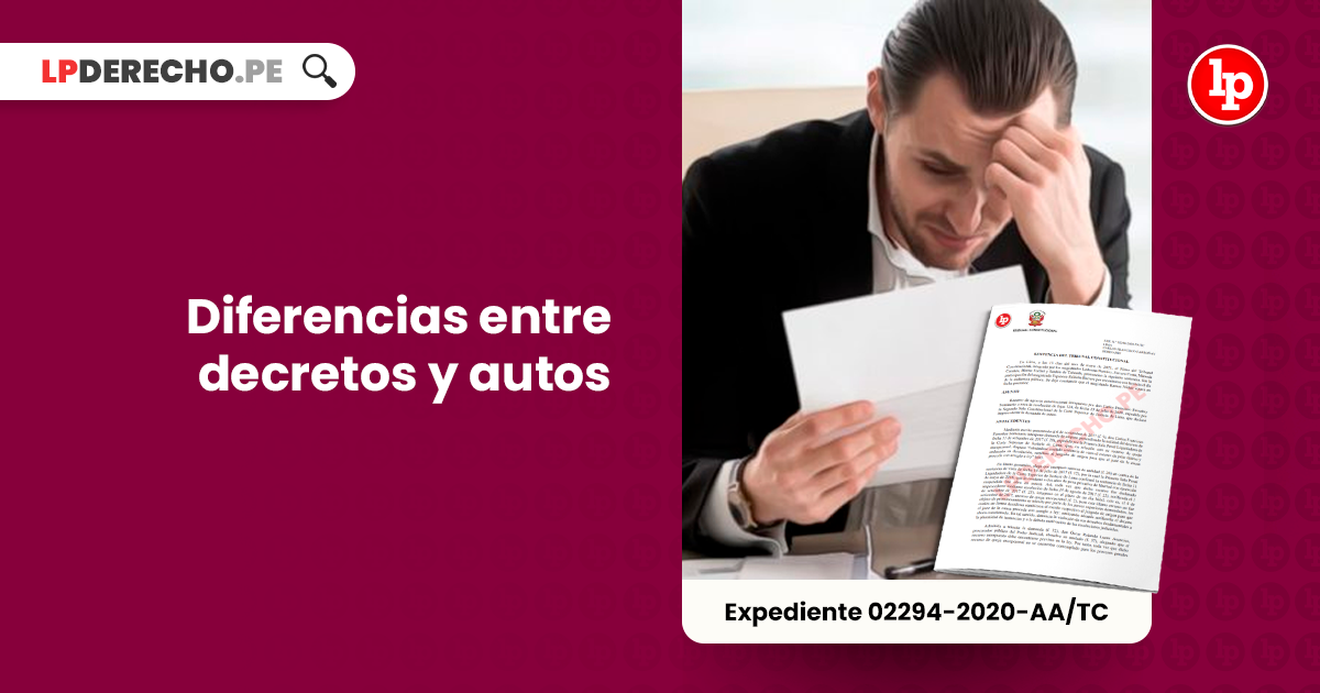 Cuál es la diferencia entre decreto y auto en derecho civil