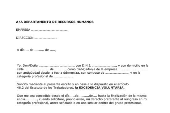 EXCEDENCIA LABORAL: REQUISITOS, SOLICITUD Y CLAVES 2026