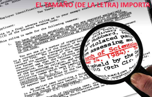 Letra legible en contratos: TAMAÑO MÍNIMO REQUERIDO