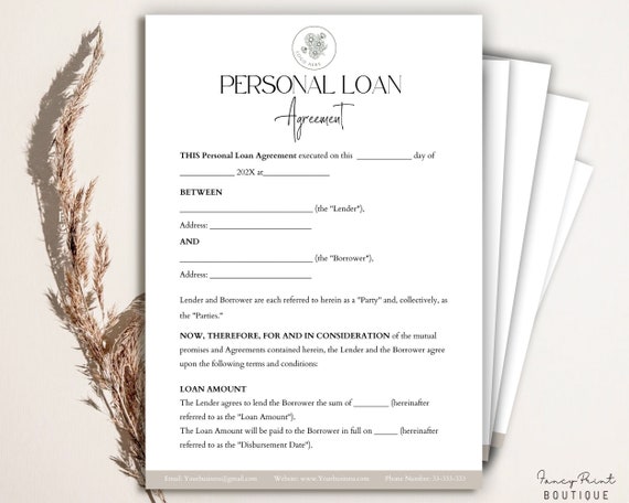 Puedes usar un contrato de préstamo con garantía personal
