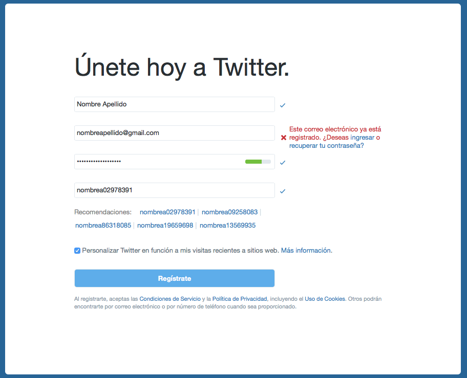 Qué aceptas al registrarte en Twitter y otras redes sociales
