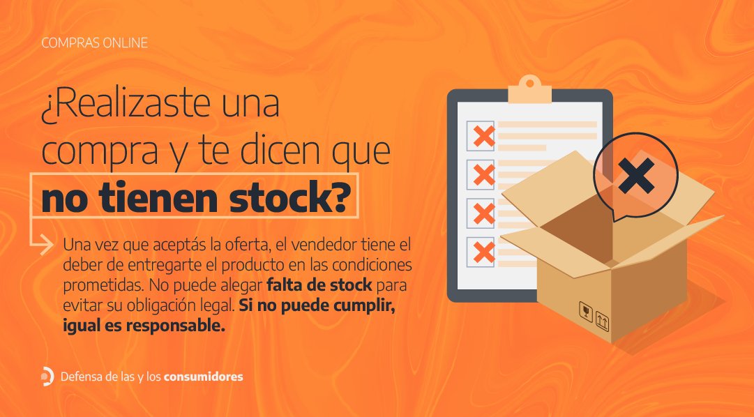 Qué derechos tiene el consumidor ante falta de stock