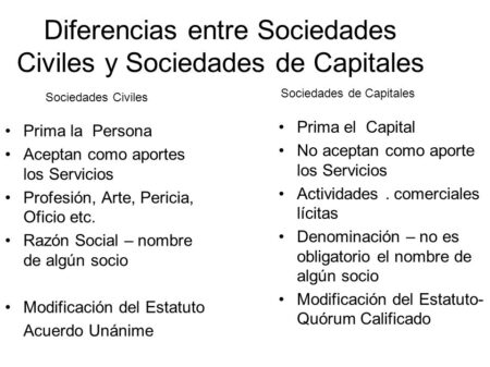 Qué diferencia hay entre Sociedad Civil y Mercantil