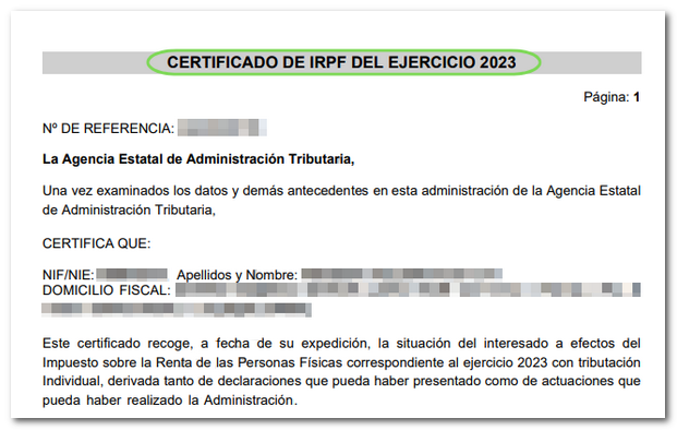 Qué es el certificado de imputación de rentas y cómo obtenerlo