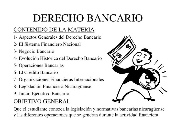 Qué es el derecho bancario y cuáles son 3 ejemplos claros