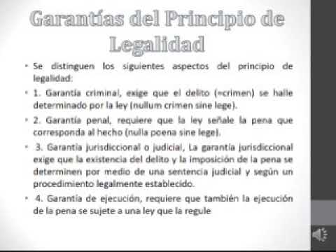 Qué es la legalidad y cuáles son sus principales garantías