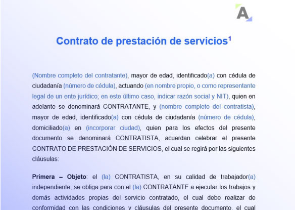 Qué es un contrato de prestación de servicios y ejemplos