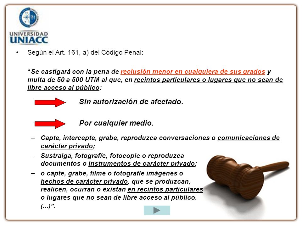 Qué establece el Artículo 161 del Código Penal Chile
