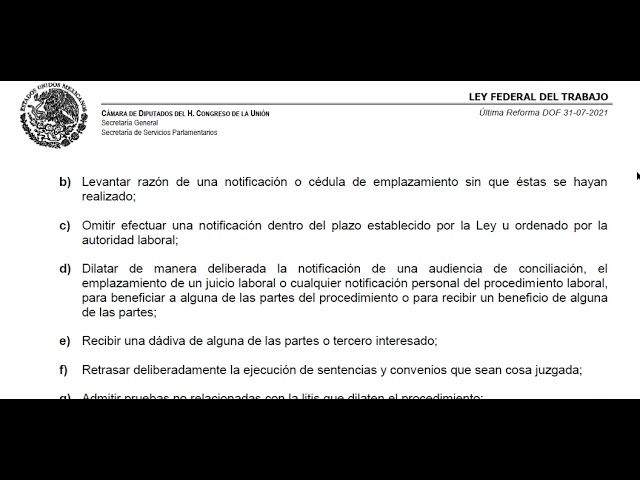 Qué establece el Artículo 46 de la Ley Federal del Trabajo
