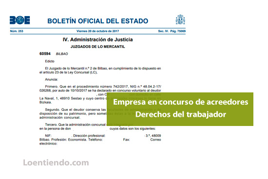 SE PUEDE DEMANDAR a una empresa en CONCURSO DE ACREEDORES